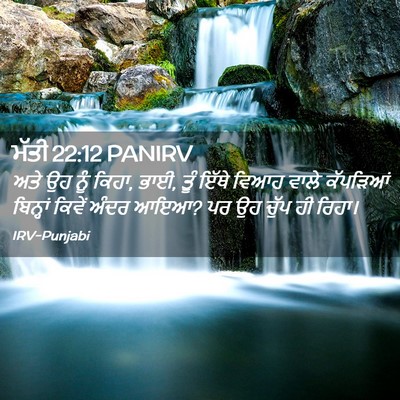 Picture 02 - ਮੱਤੀ 22:12 PANIRV - ਅਤੇ ਉਹ ਨੂੰ ਕਿਹਾ, - Bible Verse Picture