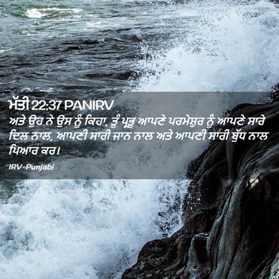 Picture 02 - ਮੱਤੀ 22:37 PANIRV - ਅਤੇ ਉਹ ਨੇ ਉਸ ਨੂੰ - Bible Verse Picture