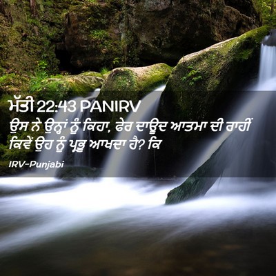 Picture 02 - ਮੱਤੀ 22:43 PANIRV - ਉਸ ਨੇ ਉਨ੍ਹਾਂ ਨੂੰ - Bible Verse Picture