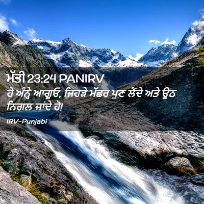 Picture 02 - ਮੱਤੀ 23:24 PANIRV - ਹੇ ਅੰਨ੍ਹੇ ਆਗੂਓ, - Bible Verse Picture