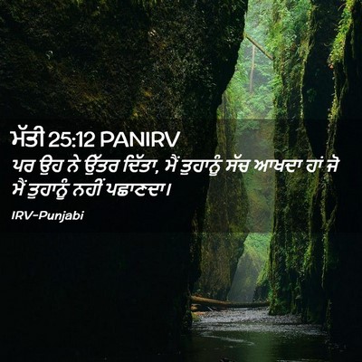 Picture 02 - ਮੱਤੀ 25:12 PANIRV - ਪਰ ਉਹ ਨੇ ਉੱਤਰ - Bible Verse Picture