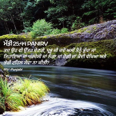 Picture 02 - ਮੱਤੀ 25:44 PANIRV - ਤਦ ਉਹ ਵੀ ਉੱਤਰ - Bible Verse Picture