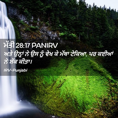 Picture 02 - ਮੱਤੀ 28:17 PANIRV - ਅਤੇ ਉਨ੍ਹਾਂ ਨੇ ਉਸ - Bible Verse Picture