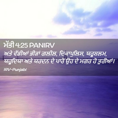Picture 02 - ਮੱਤੀ 4:25 PANIRV - ਅਤੇ ਵੱਡੀਆਂ ਭੀੜਾਂ - Bible Verse Picture