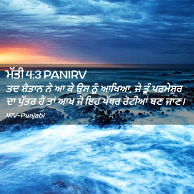 Picture 02 - ਮੱਤੀ 4:3 PANIRV - ਤਦ ਸ਼ੈਤਾਨ ਨੇ ਆ ਕੇ - Bible Verse Picture