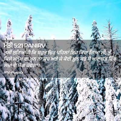 Picture 02 - ਮੱਤੀ 5:21 PANIRV - ਤੁਸੀਂ ਸੁਣਿਆ ਹੈ ਕਿ - Bible Verse Picture