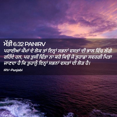 Picture 02 - ਮੱਤੀ 6:32 PANIRV - ਪਰਾਈਆਂ ਕੌਮਾਂ ਦੇ - Bible Verse Picture