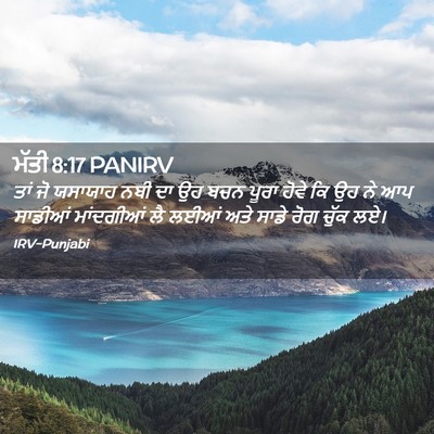 Picture 02 - ਮੱਤੀ 8:17 PANIRV - ਤਾਂ ਜੋ ਯਸਾਯਾਹ ਨਬੀ - Bible Verse Picture