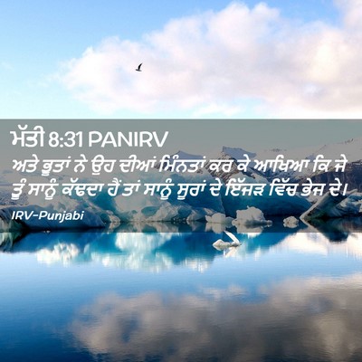 Picture 02 - ਮੱਤੀ 8:31 PANIRV - ਅਤੇ ਭੂਤਾਂ ਨੇ ਉਹ - Bible Verse Picture