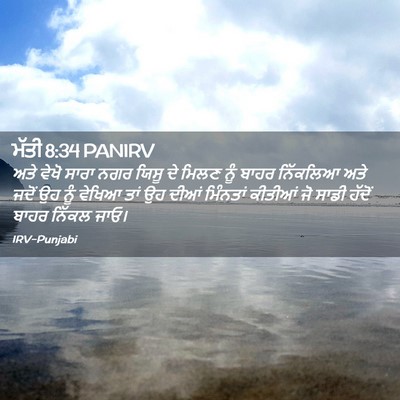 Picture 02 - ਮੱਤੀ 8:34 PANIRV - ਅਤੇ ਵੇਖੋ ਸਾਰਾ ਨਗਰ - Bible Verse Picture