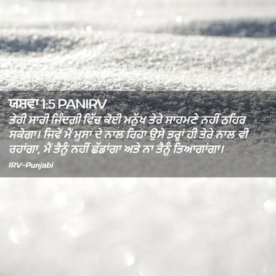 Picture 02 - ਯਸ਼ਵਾ 1:5 PANIRV - ਤੇਰੀ ਸਾਰੀ ਜਿੰਦਗੀ - Bible Verse Picture
