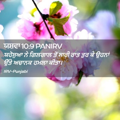 Picture 02 - ਯਸ਼ਵਾ 10:9 PANIRV - ਯਹੋਸ਼ੁਆ ਨੇ ਗਿਲਗਾਲ - Bible Verse Picture