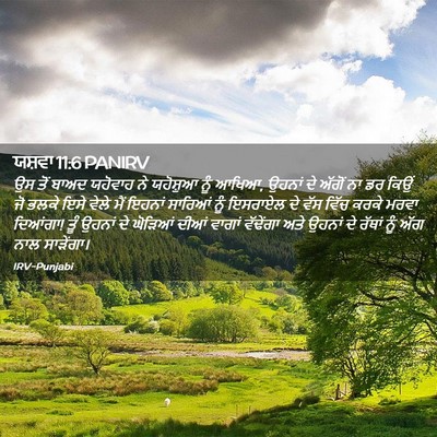 Picture 02 - ਯਸ਼ਵਾ 11:6 PANIRV - ਉਸ ਤੋਂ ਬਾਅਦ ਯਹੋਵਾਹ - Bible Verse Picture