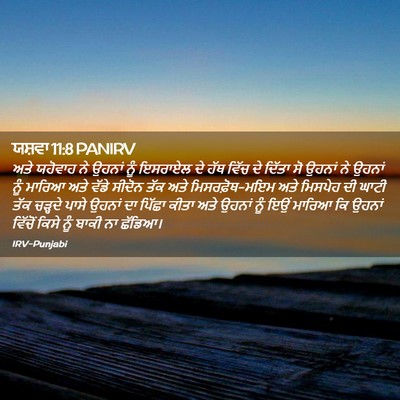 Picture 02 - ਯਸ਼ਵਾ 11:8 PANIRV - ਅਤੇ ਯਹੋਵਾਹ ਨੇ - Bible Verse Picture