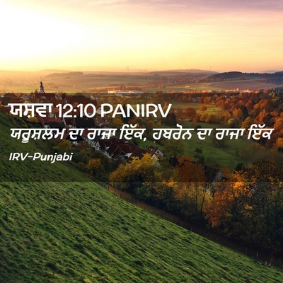 Picture 02 - ਯਸ਼ਵਾ 12:10 PANIRV - ਯਰੂਸ਼ਲਮ ਦਾ ਰਾਜਾ - Bible Verse Picture