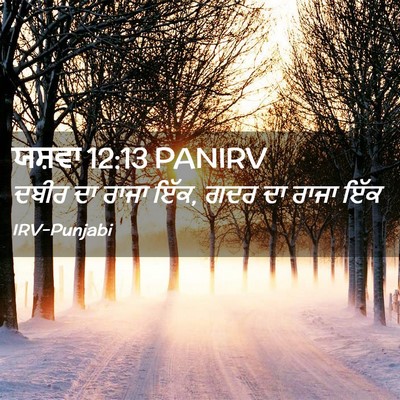 Picture 02 - ਯਸ਼ਵਾ 12:13 PANIRV - ਦਬੀਰ ਦਾ ਰਾਜਾ ਇੱਕ, - Bible Verse Picture