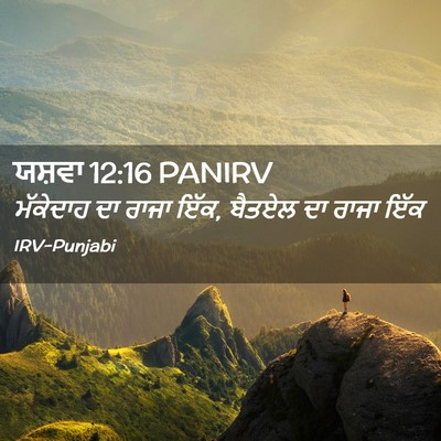 Picture 02 - ਯਸ਼ਵਾ 12:16 PANIRV - ਮੱਕੇਦਾਹ ਦਾ ਰਾਜਾ - Bible Verse Picture