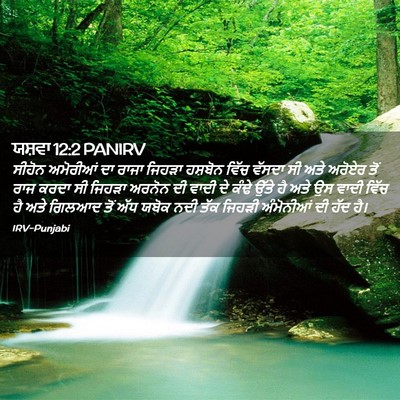 Picture 02 - ਯਸ਼ਵਾ 12:2 PANIRV - ਸੀਹੋਨ ਅਮੋਰੀਆਂ ਦਾ - Bible Verse Picture