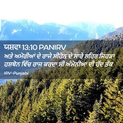 Picture 02 - ਯਸ਼ਵਾ 13:10 PANIRV - ਅਤੇ ਅਮੋਰੀਆਂ ਦੇ - Bible Verse Picture