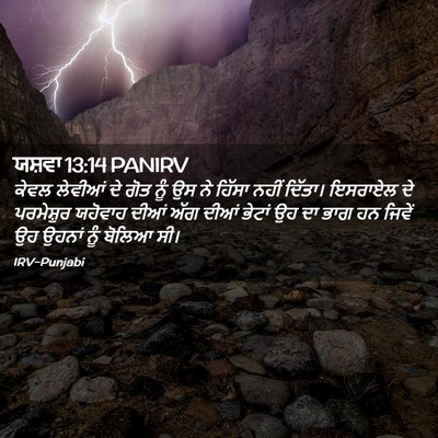Picture 02 - ਯਸ਼ਵਾ 13:14 PANIRV - ਕੇਵਲ ਲੇਵੀਆਂ ਦੇ ਗੋਤ - Bible Verse Picture