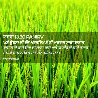 Picture 02 - ਯਸ਼ਵਾ 13:30 PANIRV - ਅਤੇ ਉਹਨਾਂ ਦੀ ਹੱਦ - Bible Verse Picture