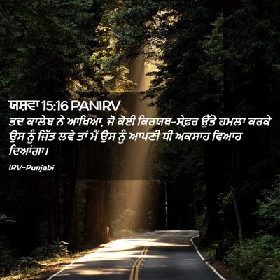Picture 02 - ਯਸ਼ਵਾ 15:16 PANIRV - ਤਦ ਕਾਲੇਬ ਨੇ ਆਖਿਆ, - Bible Verse Picture