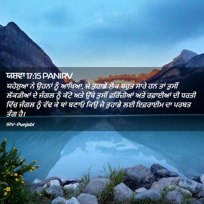 Picture 02 - ਯਸ਼ਵਾ 17:15 PANIRV - ਯਹੋਸ਼ੁਆ ਨੇ ਉਹਨਾਂ - Bible Verse Picture
