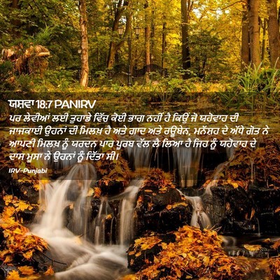 Picture 02 - ਯਸ਼ਵਾ 18:7 PANIRV - ਪਰ ਲੇਵੀਆਂ ਲਈ - Bible Verse Picture