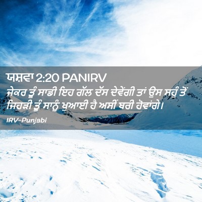 Picture 02 - ਯਸ਼ਵਾ 2:20 PANIRV - ਜੇਕਰ ਤੂੰ ਸਾਡੀ ਇਹ - Bible Verse Picture