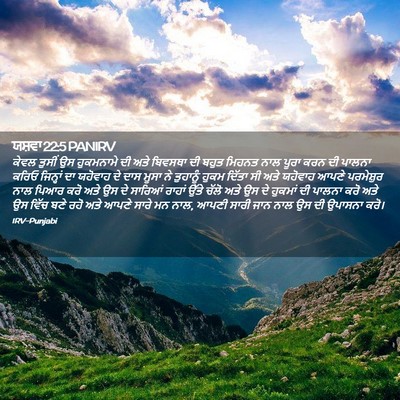 Picture 02 - ਯਸ਼ਵਾ 22:5 PANIRV - ਕੇਵਲ ਤੁਸੀਂ ਉਸ - Bible Verse Picture