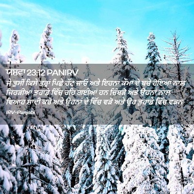 Picture 02 - ਯਸ਼ਵਾ 23:12 PANIRV - ਜੇ ਤੁਸੀਂ ਕਿਸੇ - Bible Verse Picture