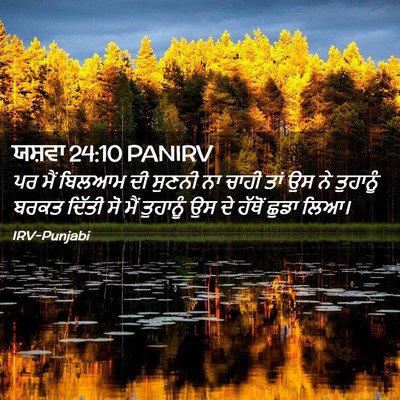 Picture 02 - ਯਸ਼ਵਾ 24:10 PANIRV - ਪਰ ਮੈਂ ਬਿਲਆਮ ਦੀ - Bible Verse Picture