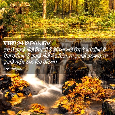 Picture 02 - ਯਸ਼ਵਾ 24:12 PANIRV - ਤਦ ਮੈਂ ਤੁਹਾਡੇ ਅੱਗੇ - Bible Verse Picture
