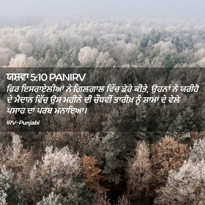 Picture 02 - ਯਸ਼ਵਾ 5:10 PANIRV - ਫਿਰ ਇਸਰਾਏਲੀਆਂ ਨੇ - Bible Verse Picture