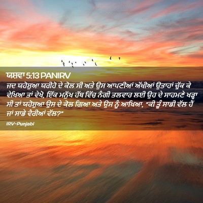 Picture 02 - ਯਸ਼ਵਾ 5:13 PANIRV - ਜਦ ਯਹੋਸ਼ੁਆ ਯਰੀਹੋ - Bible Verse Picture