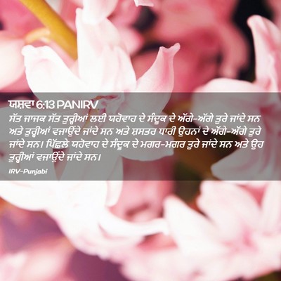 Picture 02 - ਯਸ਼ਵਾ 6:13 PANIRV - ਸੱਤ ਜਾਜਕ ਸੱਤ - Bible Verse Picture