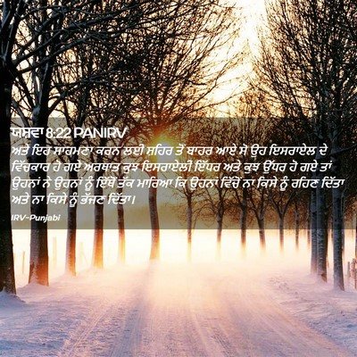 Picture 02 - ਯਸ਼ਵਾ 8:22 PANIRV - ਅਤੇ ਇਹ ਸਾਹਮਣਾ ਕਰਨ - Bible Verse Picture