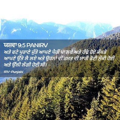 Picture 02 - ਯਸ਼ਵਾ 9:5 PANIRV - ਅਤੇ ਫਟੇ ਪੁਰਾਣੇ - Bible Verse Picture