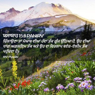 Picture 02 - ਯਸਾਯਾਹ 15:8 PANIRV - ਚਿੱਲਾਉਣਾ ਤਾਂ ਮੋਆਬ - Bible Verse Picture