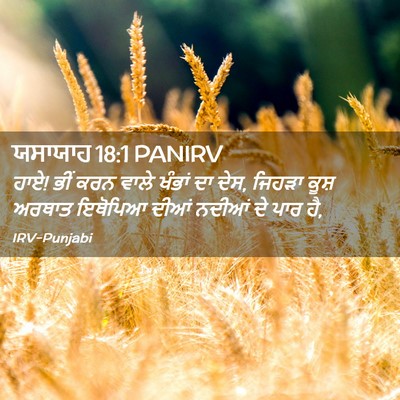 Picture 02 - ਯਸਾਯਾਹ 18:1 PANIRV - ਹਾਏ! ਭੀਂ ਕਰਨ ਵਾਲੇ - Bible Verse Picture