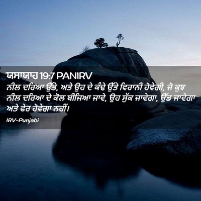Picture 02 - ਯਸਾਯਾਹ 19:7 PANIRV - ਨੀਲ ਦਰਿਆ ਉੱਤੇ, ਅਤੇ - Bible Verse Picture