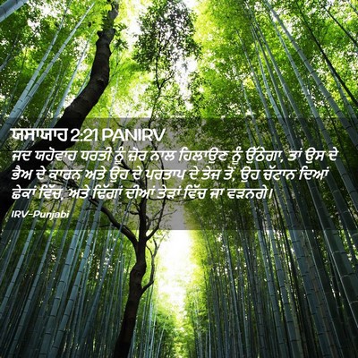 Picture 02 - ਯਸਾਯਾਹ 2:21 PANIRV - ਜਦ ਯਹੋਵਾਹ ਧਰਤੀ ਨੂੰ - Bible Verse Picture