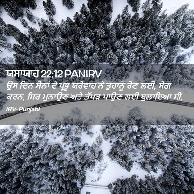 Picture 02 - ਯਸਾਯਾਹ 22:12 PANIRV - ਉਸ ਦਿਨ ਸੈਨਾਂ ਦੇ - Bible Verse Picture
