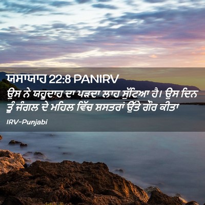 Picture 02 - ਯਸਾਯਾਹ 22:8 PANIRV - ਉਸ ਨੇ ਯਹੂਦਾਹ ਦਾ - Bible Verse Picture
