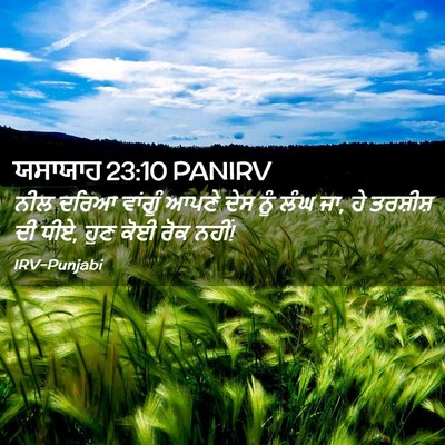 Picture 02 - ਯਸਾਯਾਹ 23:10 PANIRV - ਨੀਲ ਦਰਿਆ ਵਾਂਗੂੰ - Bible Verse Picture