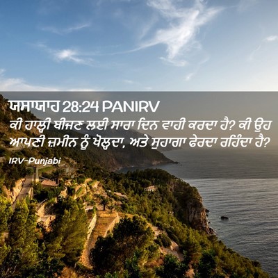Picture 02 - ਯਸਾਯਾਹ 28:24 PANIRV - ਕੀ ਹਾਲ੍ਹੀ ਬੀਜਣ ਲਈ - Bible Verse Picture