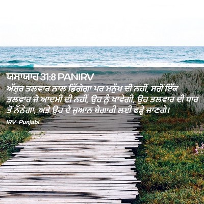 Picture 02 - ਯਸਾਯਾਹ 31:8 PANIRV - ਅੱਸ਼ੂਰ ਤਲਵਾਰ ਨਾਲ - Bible Verse Picture