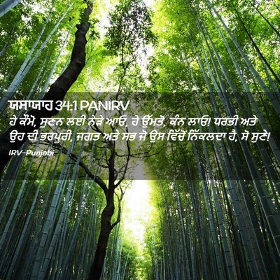 Picture 02 - ਯਸਾਯਾਹ 34:1 PANIRV - ਹੇ ਕੌਮੋ, ਸੁਣਨ ਲਈ - Bible Verse Picture