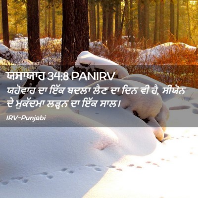 Picture 02 - ਯਸਾਯਾਹ 34:8 PANIRV - ਯਹੋਵਾਹ ਦਾ ਇੱਕ ਬਦਲਾ - Bible Verse Picture