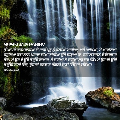 Picture 02 - ਯਸਾਯਾਹ 37:24 PANIRV - ਤੂੰ ਆਪਣੇ - Bible Verse Picture